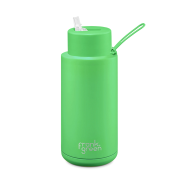 Frank Green Ceramic Reusable Bottle 1L / 34oz (Neon Green)